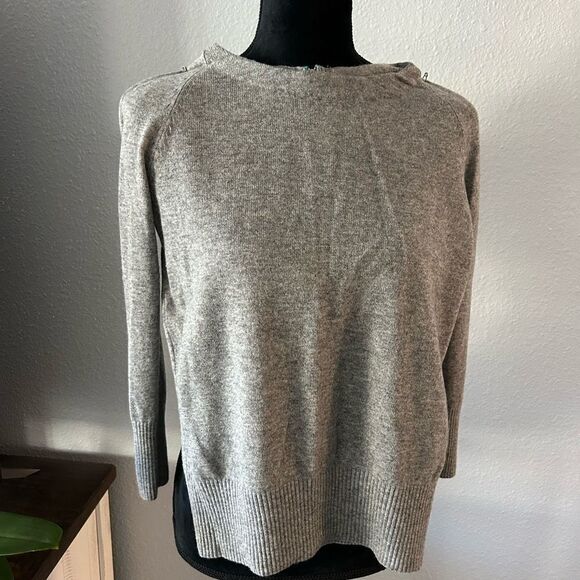 Diane von furstenberg cashmere blend wool crewneck 3/4 sleeve sweater pullover S - Picture 3 of 5